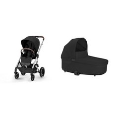Cybex Balios S Lux 유모차/침대 S Lux 2개 묶음 - 문 블랙, Cybex Balios S Lux 유모차/침대 S Lu