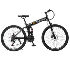 유니로스 mtb자전거 접이식자전거 입문용 산악자전거 24 26인치, 24인치, 스포크휠, 블랙화이트