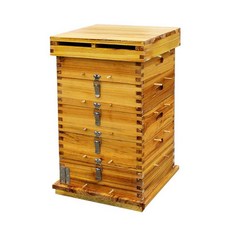  양봉상자 토종벌통 사각벌통 채집통 벌집 사육 나무, 보온형 3단 