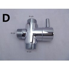 3방향 물 분배기 T 형 어댑터 샤워 Diverters 커넥터 화장실 비데 분리기 수도꼭지 밸브, 4D