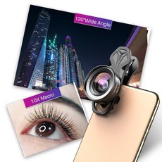 APEXEL HD 카메라 렌즈 키트 120 degree 4K 광각 10x 매크로 렌즈 + CPL 스타 필터 iPhonex 삼성 s9 모든 스마트 폰|휴대전화 렌즈|, 1개(A2), 2in1 lens with star