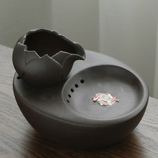 고양이 자동 급수기 정수기 집사템, 연꽃대야-검은색 기본필터