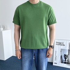 남자여름린넨니트