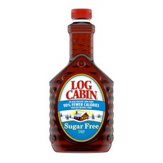 Log Cabin Sugar Free Syrup for Pancakes and Waffles 24 oz 팬케이크와 와플용 로그 캐빈 무설탕 시럽 24온스, 1개