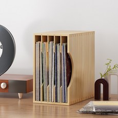 전축 북유럽 순수 원목 비닐 레코드 랙 LP CD 캐비닛, 소나무 색상_폭 0.6m 미만