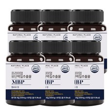 네추럴플레이스 프리미엄 MBP 엠피비 유청 단백질 500mg x 60정 6병