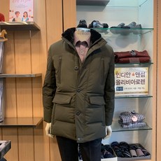 트레몰로 (주)세정 어반 남성복 브랜드 20 FW 토끼털 등판 털로 따뜻한 거위털 구스 다운 카키 패딩 사파리 점퍼