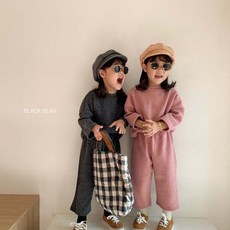 블랙빈 블리 세트 아동 오버핏 츄리닝 맘 커플 상하복