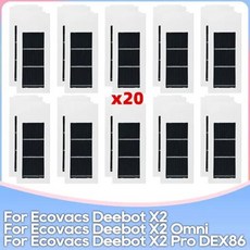 에코백스 호환 Debot X2 / Omni Pro DEX86 용 메인 사이드 브러시 HEPA 필터 모프 천 먼지 가방 와 호환됩, 19 SET S