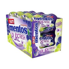 Mentos Gum Pure Fresh Grape Medley Sugar Free 멘토스 무설탕 껌 퓨어 프레쉬 포도 메들리 50개입 6팩
