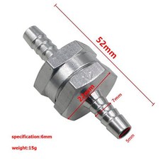 연료 시스템용 알루미늄 체크 밸브 가솔린 디젤 6mm 10mm 12mm, 6mm-short, 1개