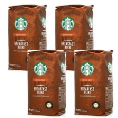  스타벅스 블랙퍼스트 블렌드 미디엄 로스트 커피, 01 로스트원두 (분쇄안함), 1.13kg, 4개 
