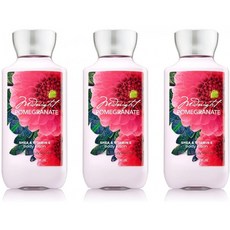 목욕 &amp; 바디 워크스 미드나잇 석류 바디 로션 8온스 각 236ml (셋트 3) :, 단일옵션