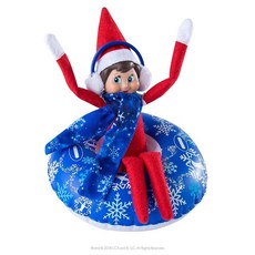 The Elf on the Shelf Totally Tubular 스노우 튜브 세트 - Claus Couture 튜브 스카프 및 귀마개 3피스 액세서리 겨울 스키 모험과 눈 날의, The Elf on the Shelf Totally T, 1개