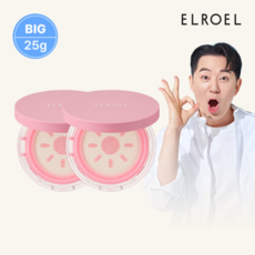 엘로엘 빅 엘로엘 피치 핑크 톤업 팡팡 빅 선쿠션 25g 본품 x 2개_ELROEL