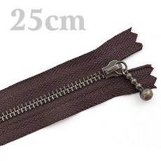 핸디로 YKK지퍼 25cm_고리일체형, 브라운