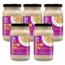 백설 트러플크림 파스타소스 레스토랑감성 간편조리 355g, 5개