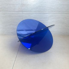 아크릴 잡지 꽂이 거치대 책꽂이 잡지랙 카페 미용실 인테리어 매거진렉, 블루지름45cm두께8mm