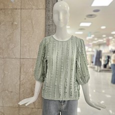 [밸리걸] 라운드 7부소매 블라우스 (911290)