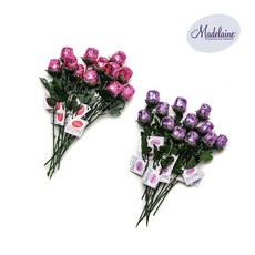 마들렌 발렌타인 장미 초콜릿 14g x 12피스 2종 / Madelaine Chocolate One Dozen Sweetheart Roses, lavender