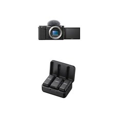 Sony 소니 알파 ZV-E10 - APS-C 교환 렌즈 미러리스 브이로그 카메라 키트 블랙 블로거 샷건 마이크 ECM-G1