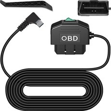 대시 캠 하드와이어 키트 OBD2 USB 타입 C 대시캠 키트 OBD 포트 충전기 케이블 포함 카메라 12-24V ~ 5V/3A 저전압 보호 24시간 주차 감시/Acc, 대시 캠 하드와이어 키트 OBD2, USB 타입 C 대