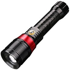 코스토프 야외 5000W 줌 기능 충전식 다기능 LED 손전등, 1세트, 제품 + 전지 1개