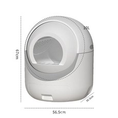 자동 고양이 변기 자가 청소 쓰레기 상자 밀폐 서랍 애완 동물, 1개, A.EU Plug