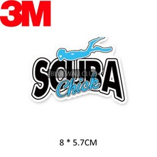 DIVING 3M 스티커 해양생물 PADI 스쿠버 다이빙 다이버 해마 UDT DIVE, 14. SCUBA CHICK 스티커_ DS14