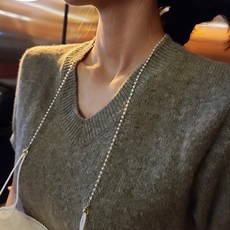 주하트 초미니 고급 진주 비즈 체인 핸드메이드 여리여리 심플 마스크 스트랩 줄 안경 고리
