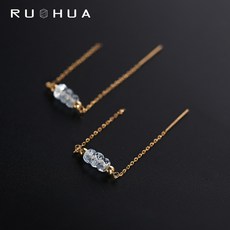 이루다 만약 중국 방문이다 쥬얼 가다니 블루오션 0027동몽 귀걸이체인 여성 엘로 18K골드 칠석례 여자 친구에게선물