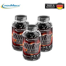 아이언맥스 ironmaxx 헬파이어 팻버너150캅셀 체중조절 독일해외직구 건강식품, 3통