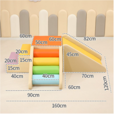 실내 유아 매트 미끄럼틀 놀이터 유치원 키즈카페 교구, 파스텔사다리 종합C - 매트미끄럼틀
