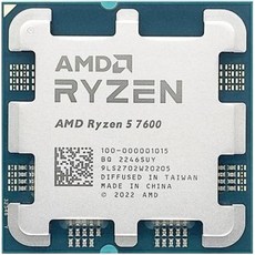 AMD 라이젠 57600 R5 7600 3.8GHz 6코어 12스레드 CPU 프로세서 5N L332M 10000001015 슬롯 AM5 박스 없음 팬 GLT666 - 라이젠57600