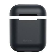 Baseus caso do fone de ouvido para airpods colorido silicone capa para airpods 2 1 caso sem fio blue, 검정