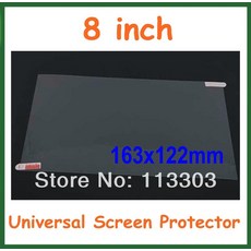 200pcs 8 인치 범용 투명 LCD 화면 보호기 태블릿 PC MP4 MP5 GPS 소매 패키지 크기 없음 163x122mm, 투명한