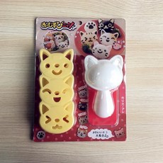달고나세트 몰드 케이크 볼 밥 실리콘 DIY 고양이 몰드 토끼 쌀 도시락 세트 스시 도구, Cat, 1개
