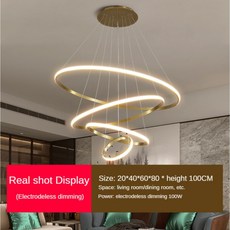 LED 샹들리에 조명 부엌 식당 펜던트 램프, D20-40-60-80cm, 백색광, 화이트 바디