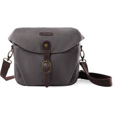 BAGSMART 카메라백 SLR DSLR 캔버스 카메라 케이스 여성용 남성용 블랙용 비덮개가 있는 빈티지 패딩 숄더백, 03-Gray