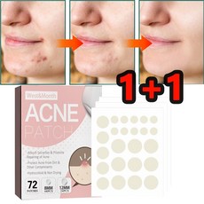 1+1 여드름 퓨어 클리어 패치 니들패치 여드름패치 메디스팟 부스터패치 화농성 여드름 패치 파넬 시카마누 클리어패치 뿅뿅패치, 72개입 × 3개
