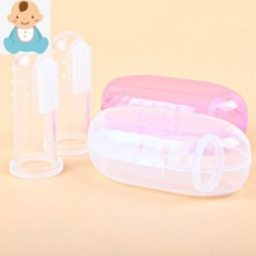 베이비 칫솔 세트 손가락 세트 칫솔 아기 칫솔 어린이 칫솔 0-1-2-3-6 세 구강 혀 코팅 깨끗한 분홍색 +, 1