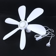 탁상용 팬 잎 플러그 기숙사 FAN 소형 천장 전원 선풍기 미니 서큘레이터 캠핑 케이블 스위치, 1개
