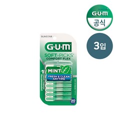 검 일회용 치간칫솔 소프트픽 민트향 80p 3개, 80개입