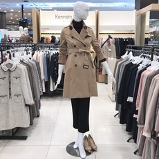 케네스레이디 더블 트렌치 코트