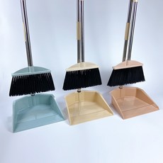 빗자루 쓰레받기 세트 가정용 콤비 빗자루 밀대 쓰레받기 삽질 바닥 두껍고 내구성이 강한 빗자루 구매, 산호 가루