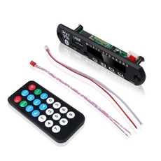 KEBIDU 디코딩 보드 모듈 블루투스 MP3 LED 12 볼트 DIY USB TF FM 라디오 모듈 무선 블루투스 디코더 레코, 01 Black