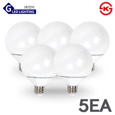 건식 GS LED 램프 볼전구 숏타입 12W, 주광색, 5개