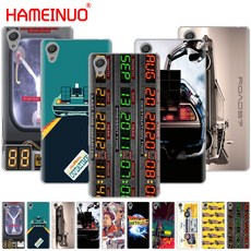 Back to the future delorean 타임 머신 커버 소니 xperia z2 z3 z4 z5 미니 플러스 아쿠아 m4 m5 e4 e5 e6 c4 c5, 1개(A102), for sony M4 m4 aqua(A102), 73673(A102)