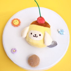 BSC 산리오 도시락 인형 키링 헬로키티 고양이 폼폼푸린 강아지 키홀더, 1개, 폼폼푸린 푸딩 키링, 8cm 1개, 폼폼푸린 푸딩 키링, 8cm