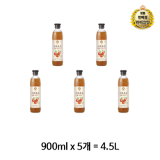 청정원 사과초모 식초, 4개, 4.5L